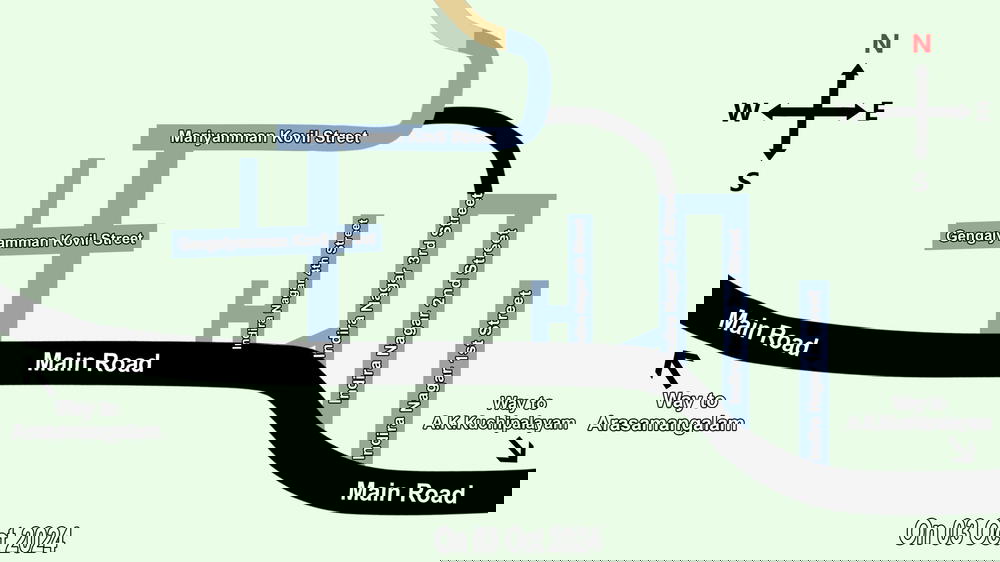 Arasamangalam Colony Roadmap